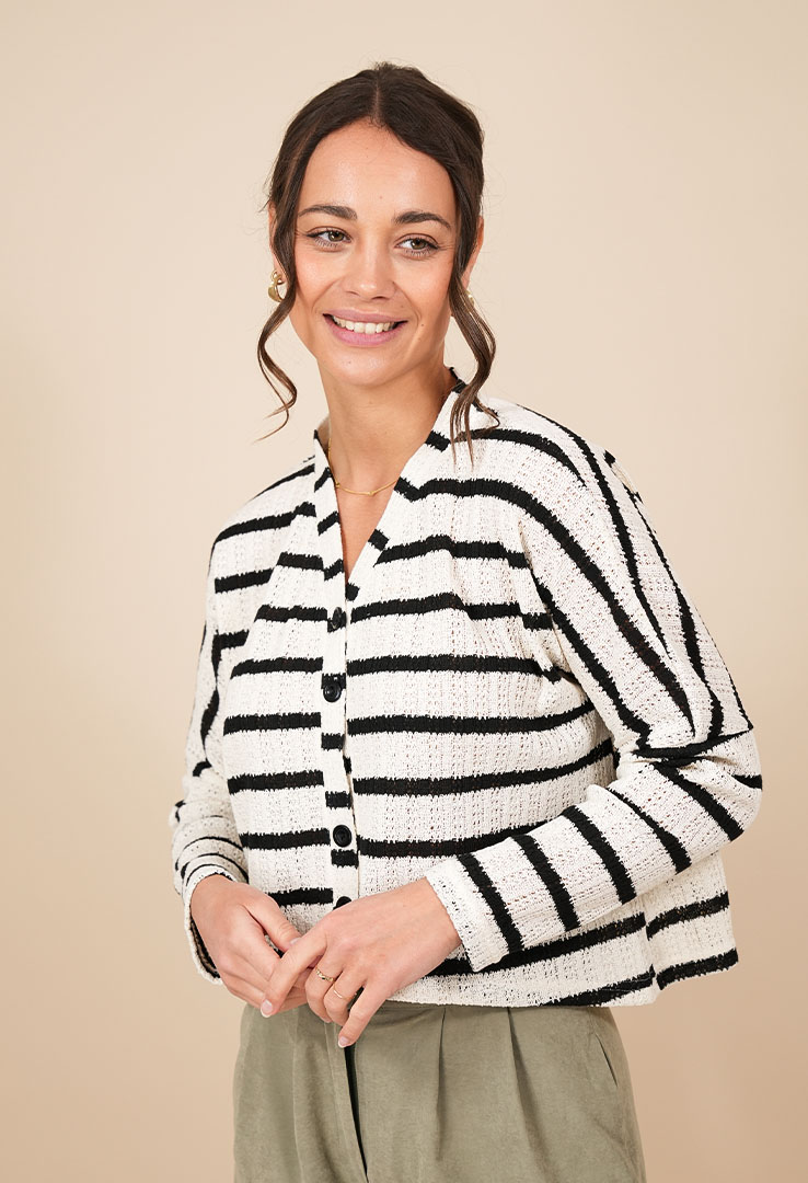 „Striped Ease“ Cardigan 