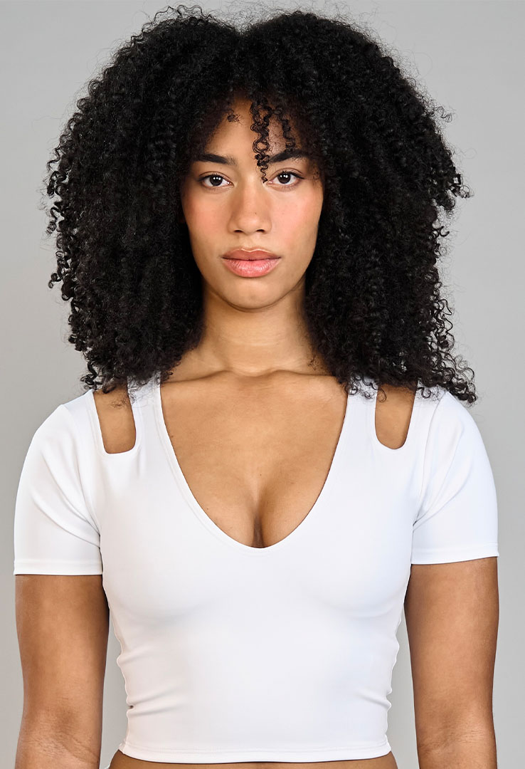 Crop Shirt mit Cut-Outs