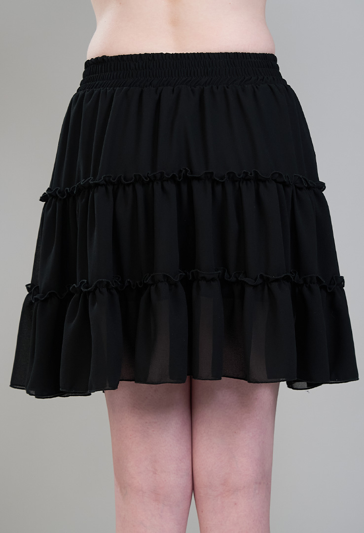 Chiffon MInirock mit Volants