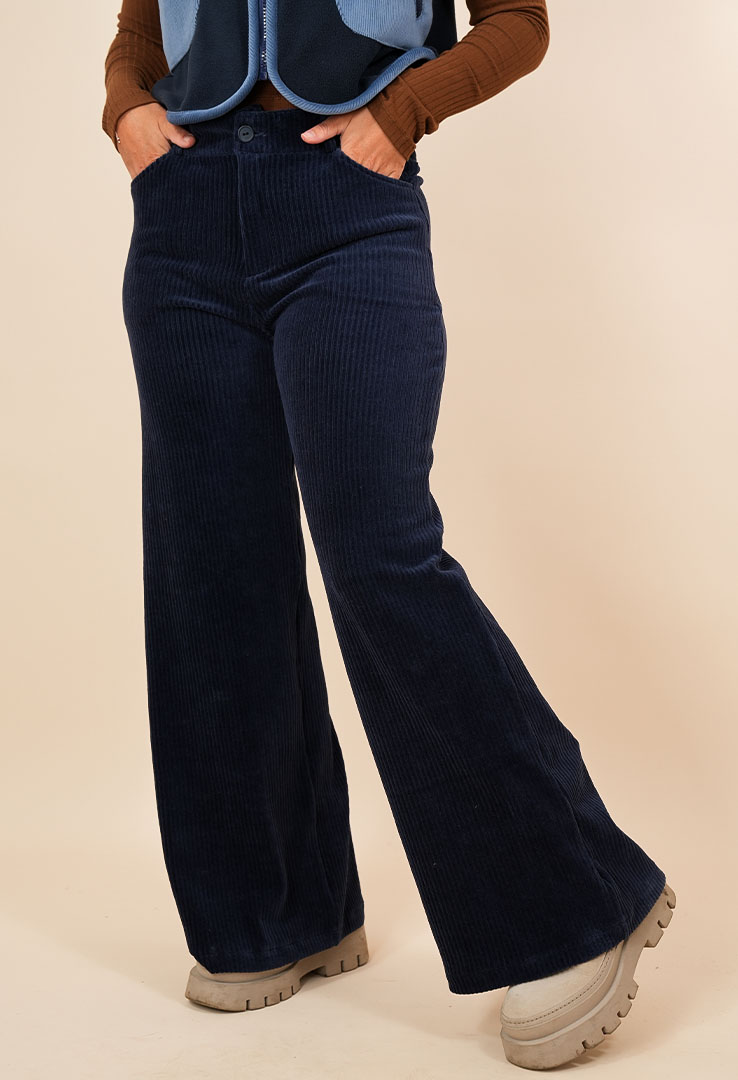 soft ribbed Pant " Midnight Flow"