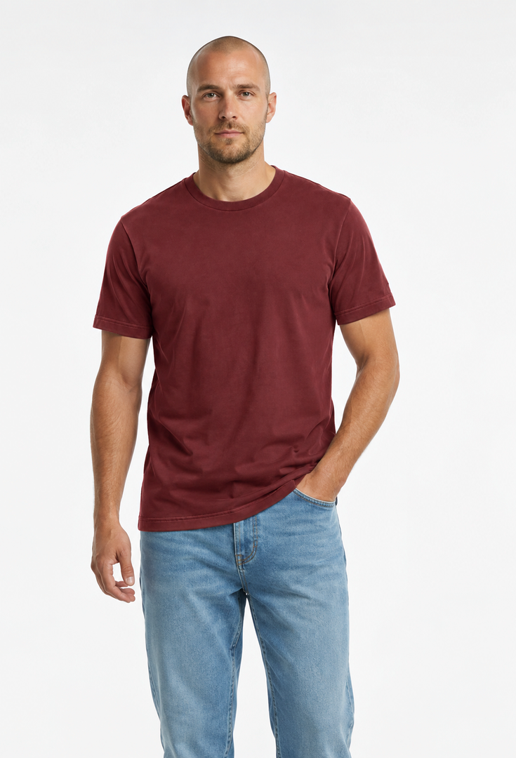Männer Basic-T-Shirt aus Baumwolle und Modal