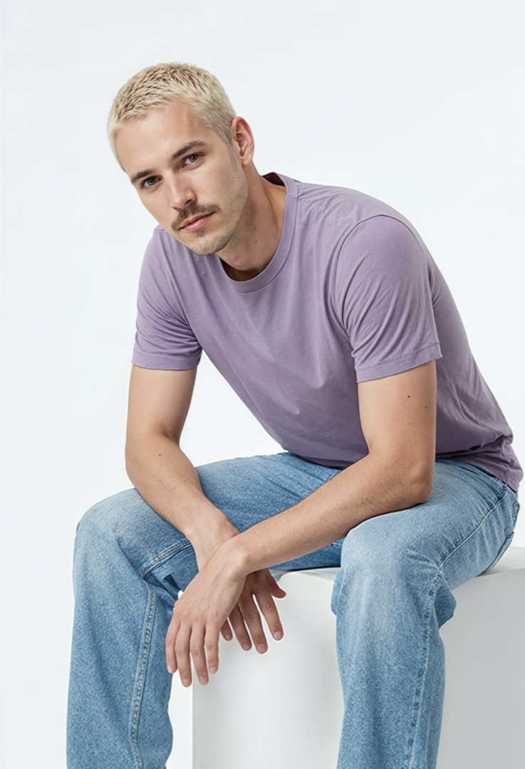 nachhaltiges Männer Basic-T-Shirt aus Baumwolle und Modal
