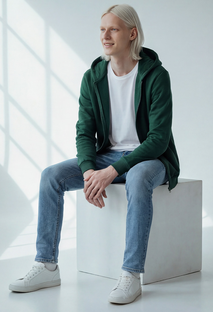 Unisex Kapuzen Sweatjacke