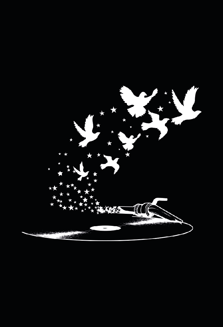 Print T-Shirt Natural Music
