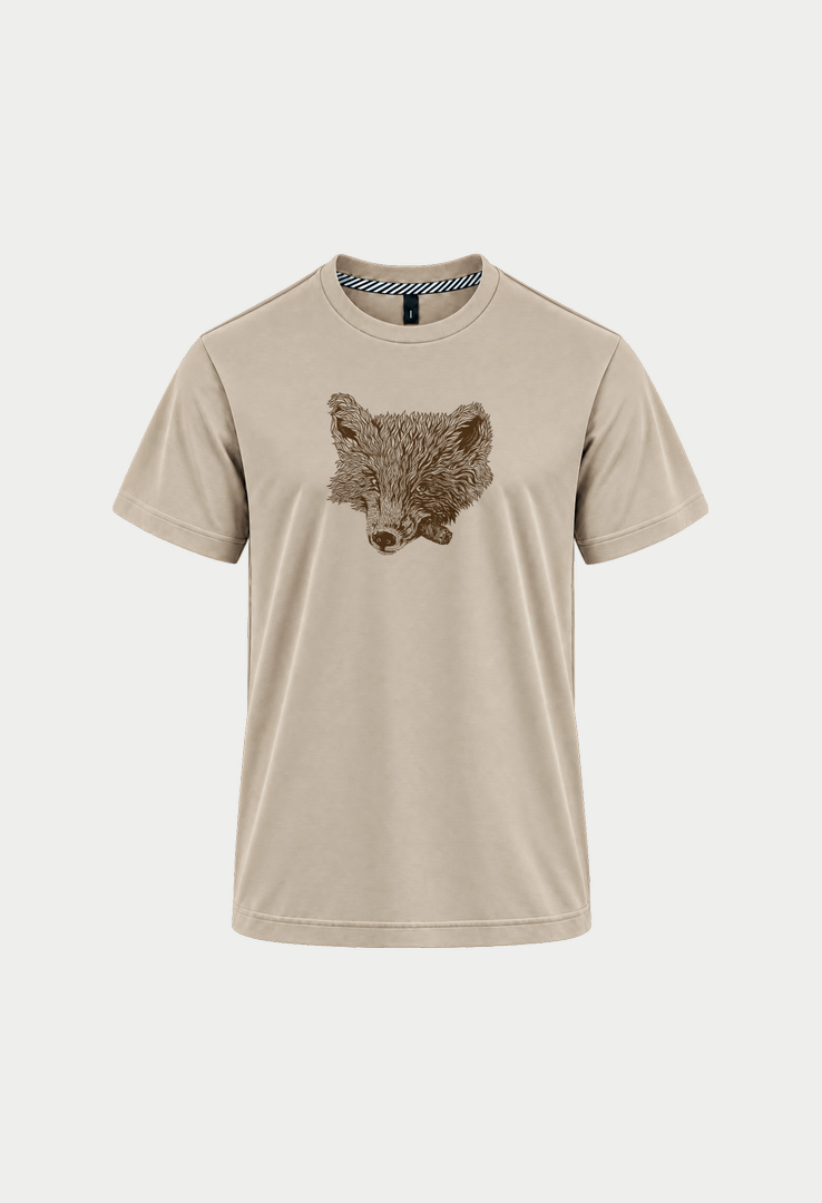 Print T-Shirt Smoking Fox