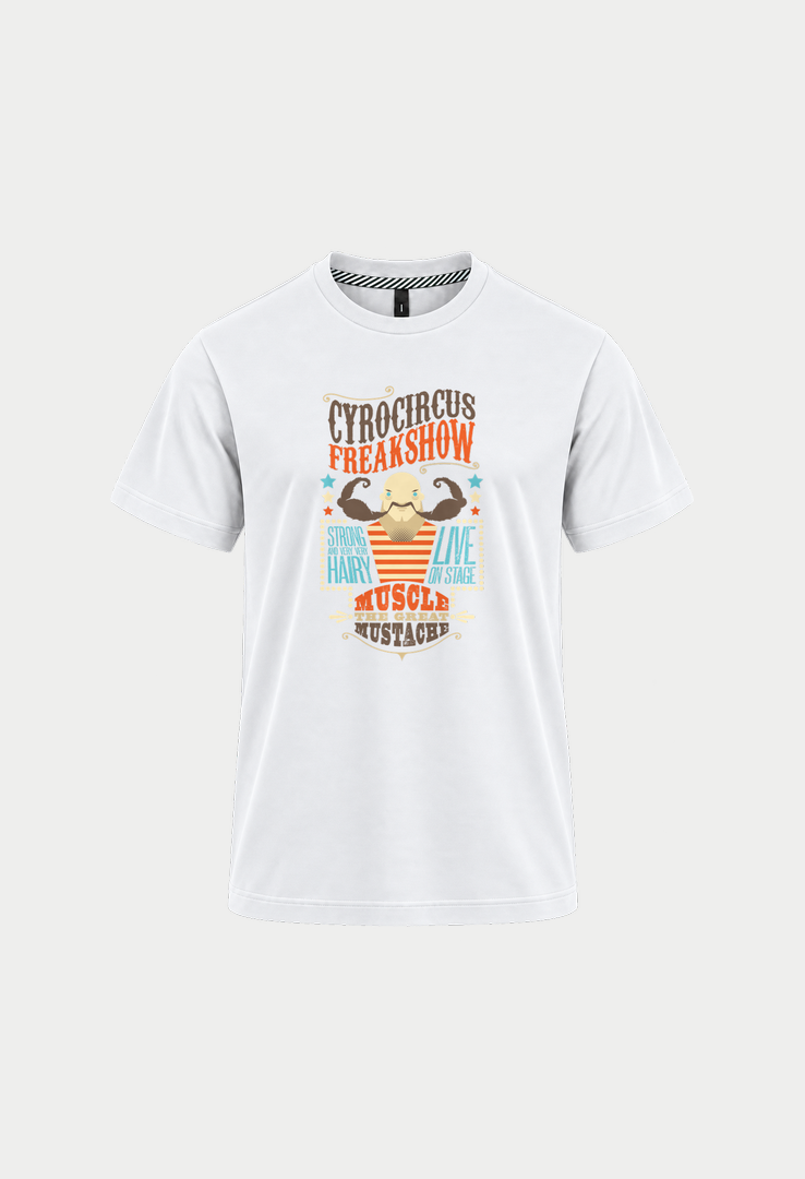 Print T-Shirt Mustache