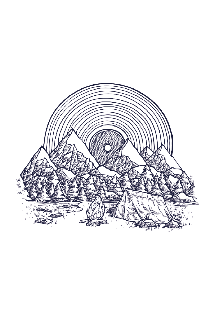 Print T-Shirt Vinyl Mountain