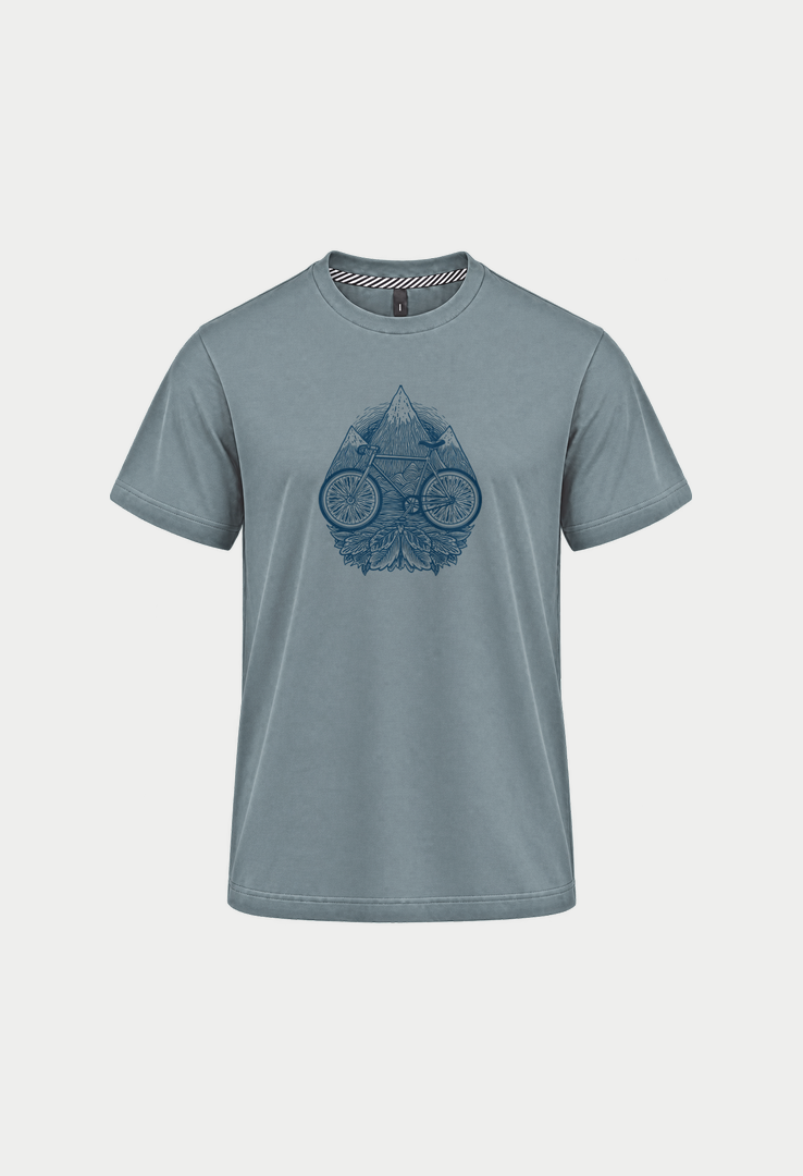 Print T-Shirt Bike Flower