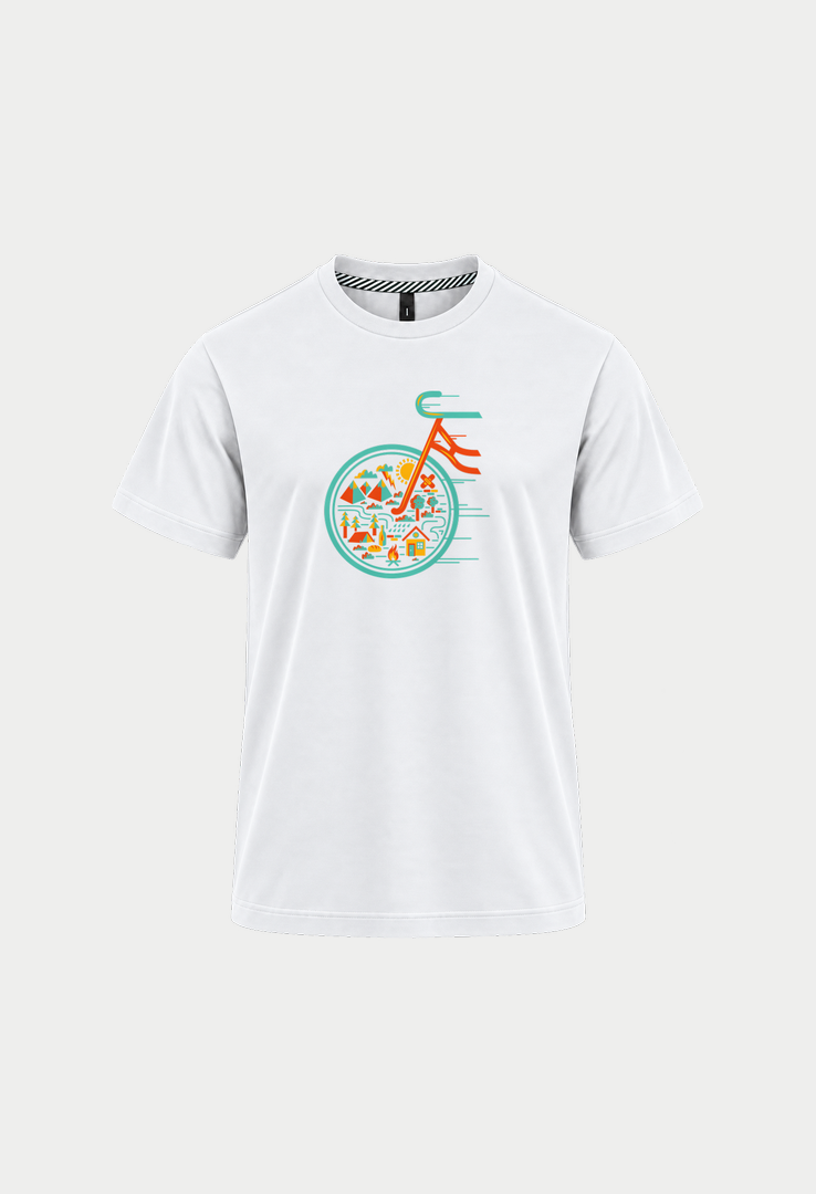 Print T-Shirt Bike Travel