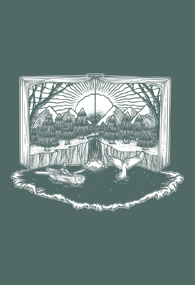 Print T-Shirt Ocean Book