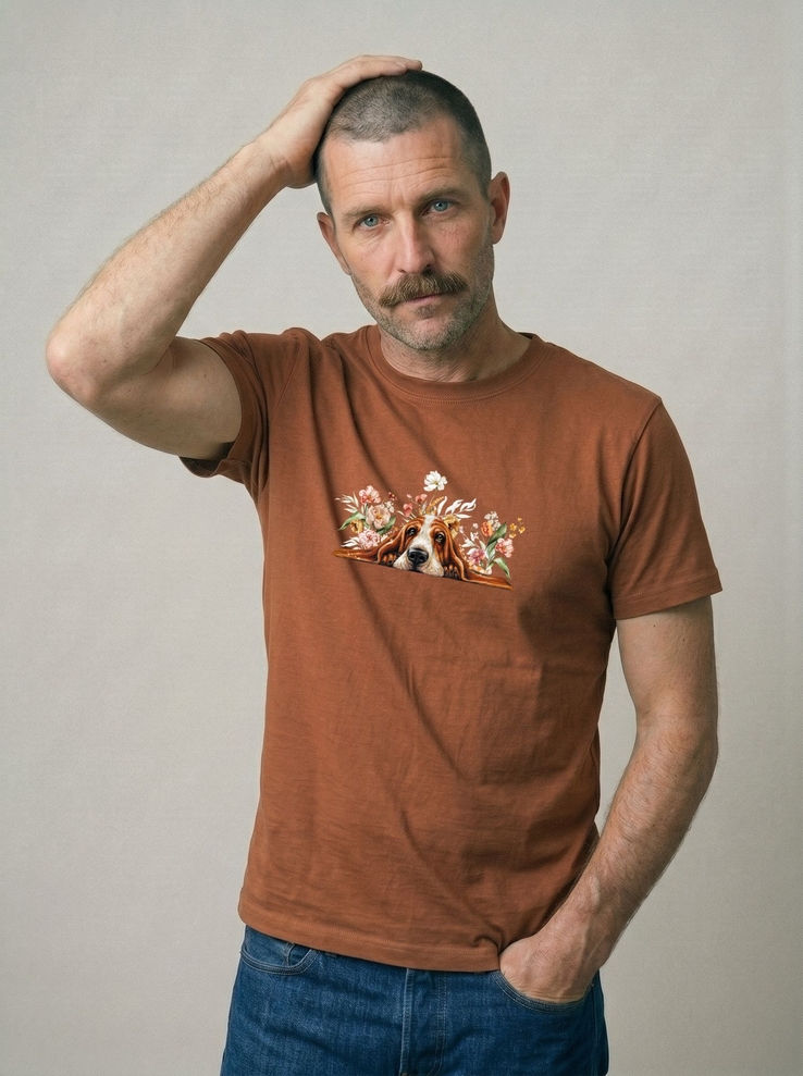 Print-T-Shirt Blumenwiese aus Modal und Baumwolle