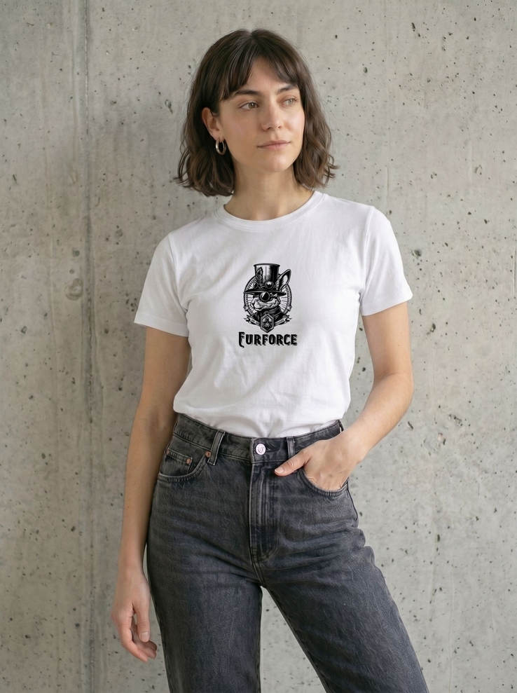 Print-T-Shirt Furforce aus Modal und Baumwolle