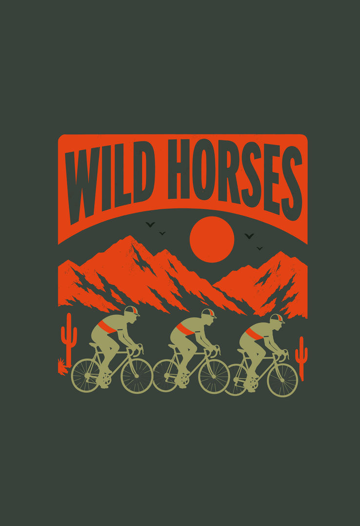 Print T-Shirt Wild Horses 