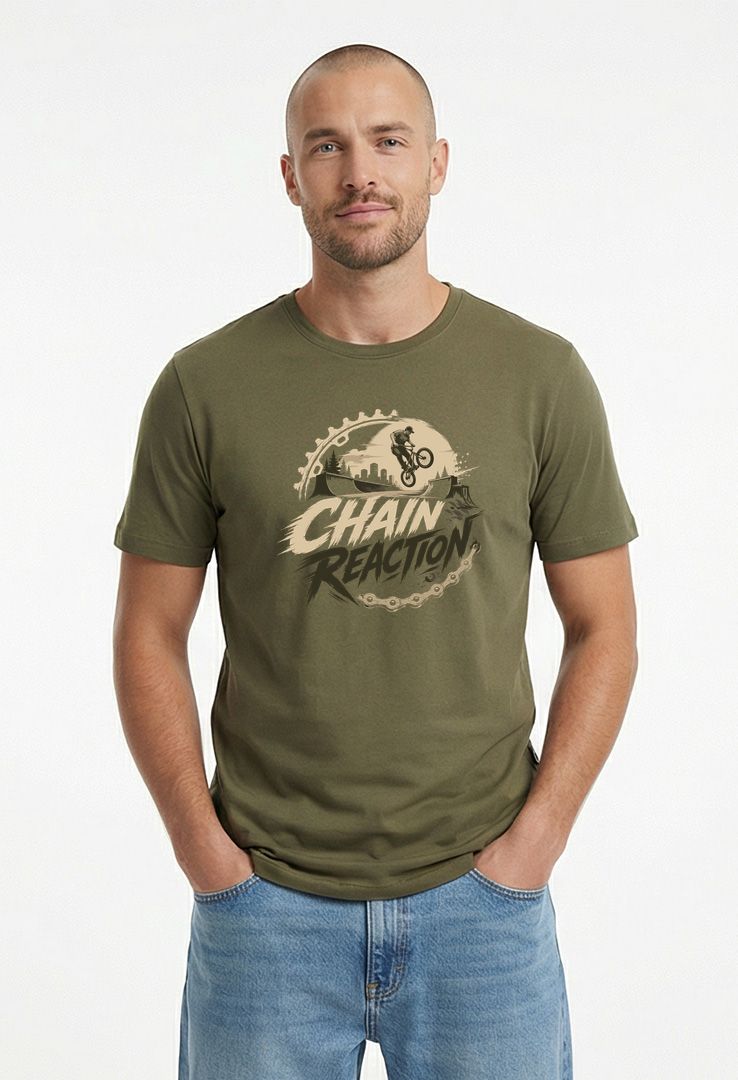 Print-T-Shirt Chain Reaction aus Modal und Baumwolle