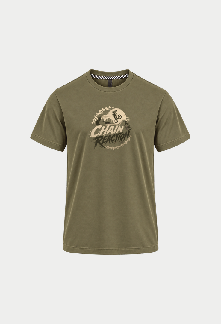 Print-T-Shirt Chain Reaction aus Modal und Baumwolle