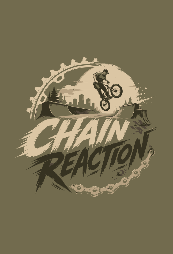 Print-T-Shirt Chain Reaction aus Modal und Baumwolle