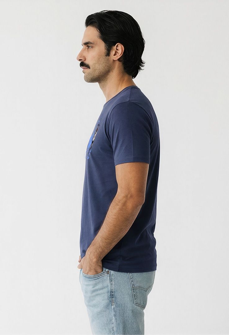 Print-T-Shirt Chase your Shadow aus Modal und Baumwolle