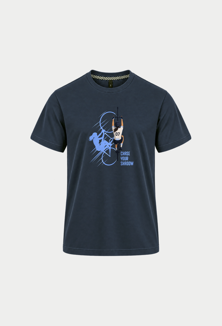 Print-T-Shirt Chase your Shadow aus Modal und Baumwolle