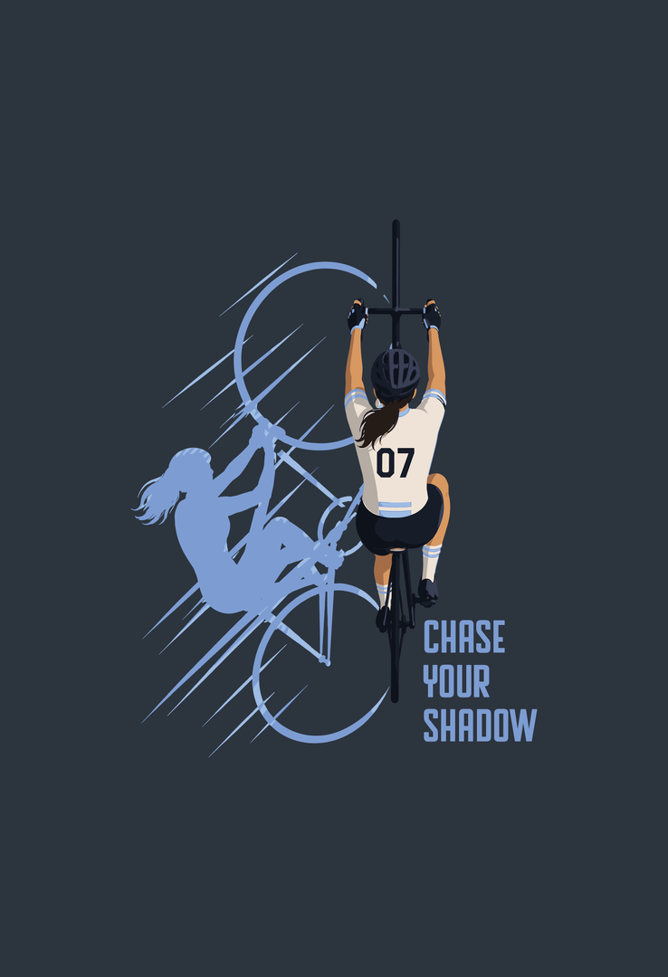 Print-T-Shirt Chase your Shadow aus Modal und Baumwolle