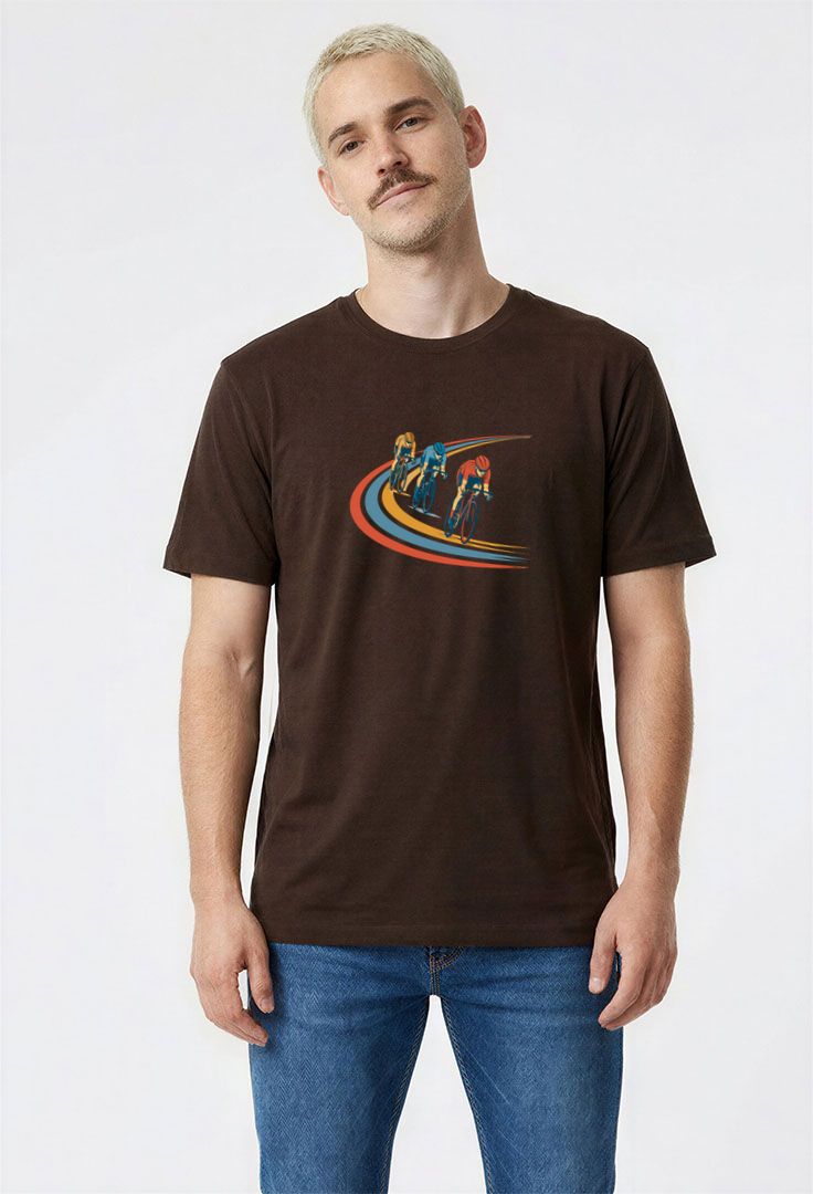 Print-T-Shirt CHASE THE LINE aus Modal und Baumwolle