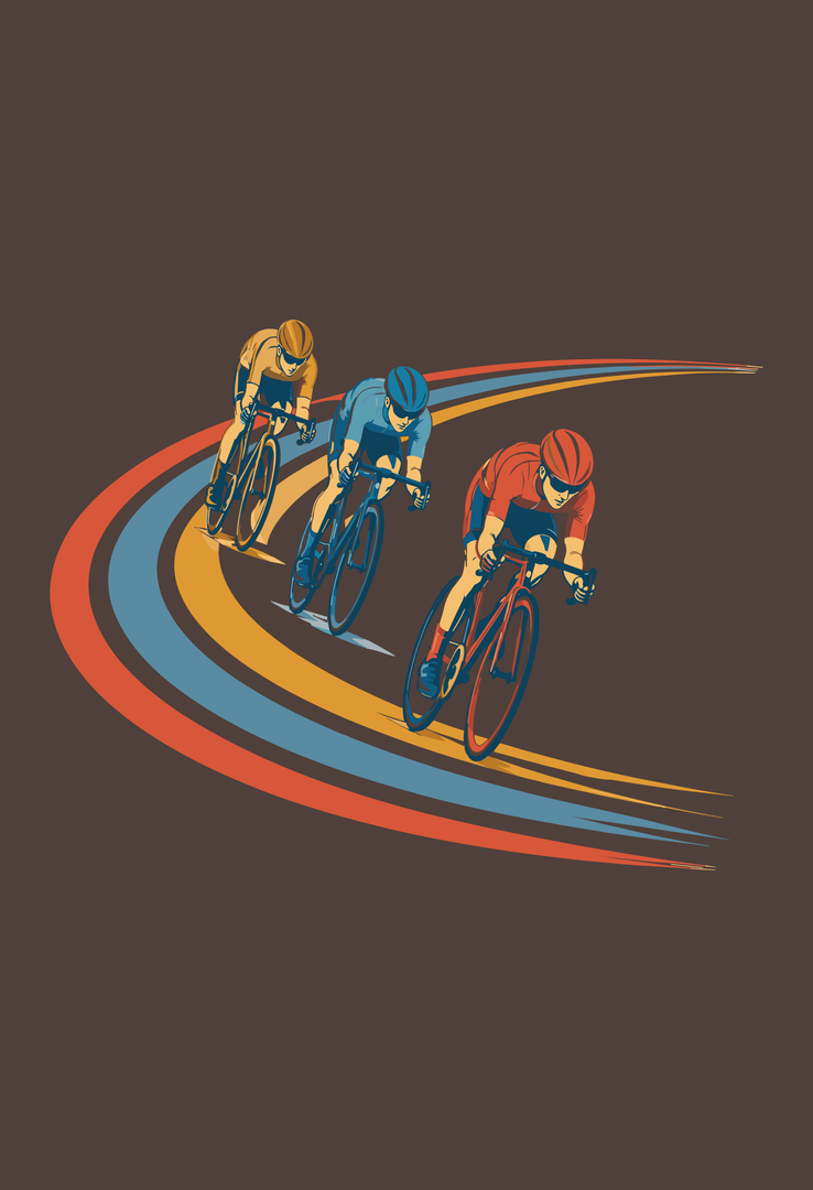 Print-T-Shirt CHASE THE LINE aus Modal und Baumwolle