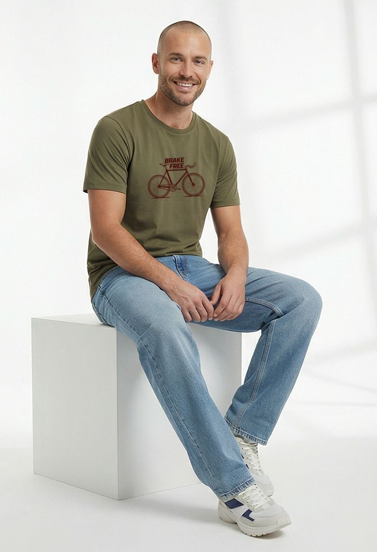 Print-T-Shirt Brake Free aus Modal und Baumwolle