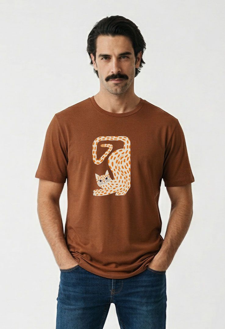 Print-T-Shirt WILD CURL aus Modal und Baumwolle