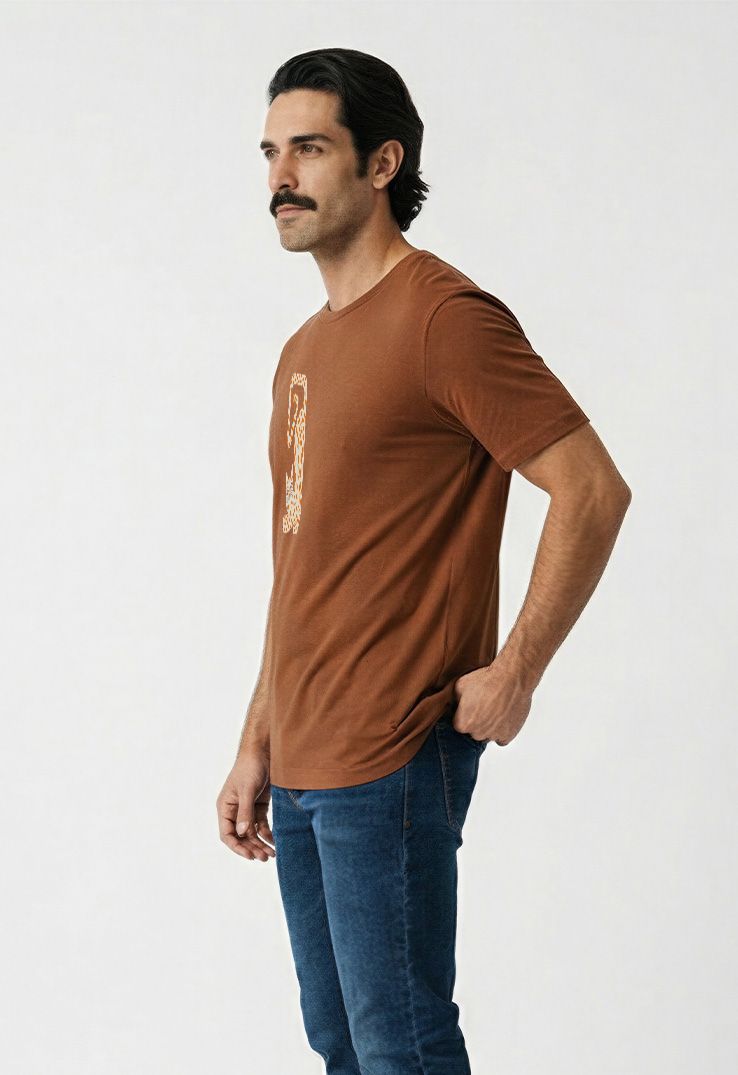 Print-T-Shirt WILD CURL aus Modal und Baumwolle