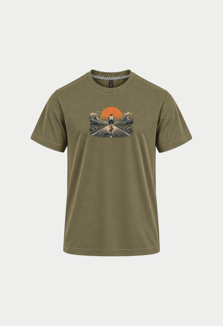 Print-T-Shirt Two Wheels Forever aus Modal und Baumwolle