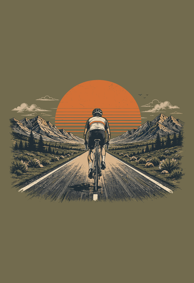 Print-T-Shirt Two Wheels Forever aus Modal und Baumwolle