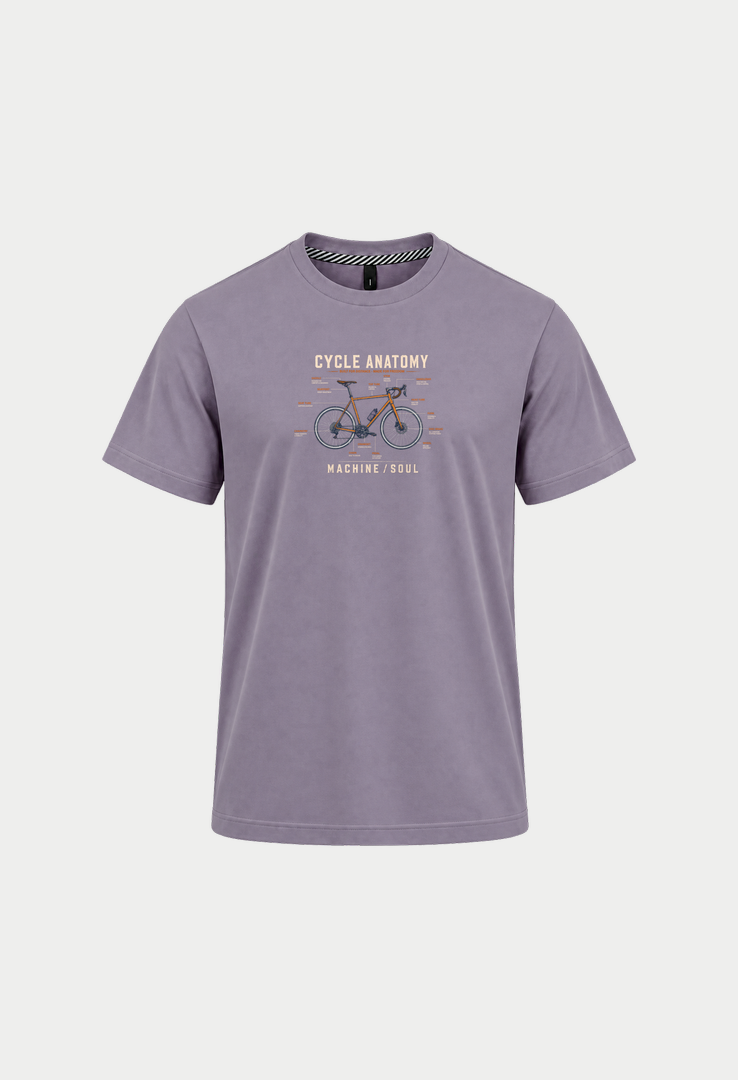Print-T-Shirt Cycle Anatomy aus Modal und Baumwolle