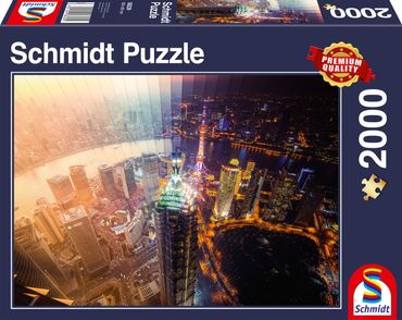 Premium Schmidt Puzzle "Tag und Nacht - Zeitscheibe", 2000 Teile