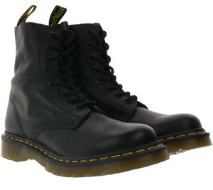 Dr. Martens 1460 bottes en cuir véritable chaussures à lacets confortables avec surpiqûres jaunes 13512006 Noir