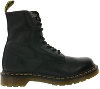 Dr. Martens 1460 Echtleder-Stiefel komfortable Schnür-Schuhe mit gelben Nähten 13512006 Schwarz