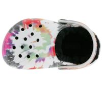 chaussures crocs classiques doublées tie-dye pour enfants sabots doublés avec double crocs confort coloré