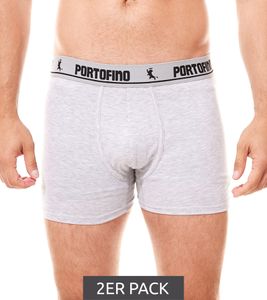 Pack of 2 PORTOFINO men s boxer shorts comfortable underwear PF100-001 heather grey