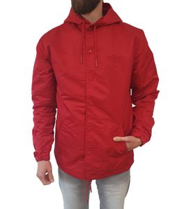 AUTORITÉ DU PARC par K1X | Kickz Monochrome Coach Jacket Veste d entraînement pour homme Hardshell 1161-1101/6600 Rouge