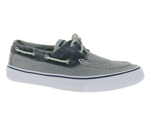 SPERRY Bahama II SW Men s Canvas Sneaker Boat Shoes STS22018 Grey/Blue