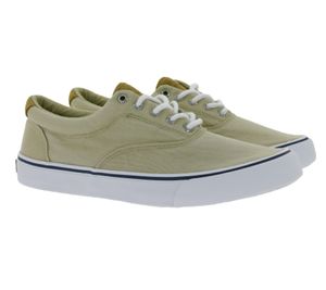 SPERRY Bahama Striper II Cvo SW Men s Canvas Sneaker with Wave Siping Technology STS22061 Beige