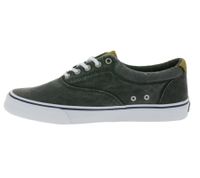 SPERRY Bahama Striper II Cvo Men s Wave Siping Canvas Sneaker STS22513 Washed Black