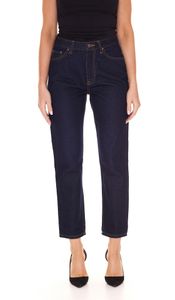LTB Victoria jean droit femme pantalon en denim délavé rincé 51366 14678 082 bleu foncé