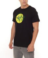 BAD+MAD London Tee T-shirt en coton pour homme avec imprimé sur le devant et col rond BMTR006 Noir