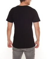 BAD+MAD London Tee T-shirt en coton pour homme avec imprimé sur le devant et col rond BMTR006 Noir