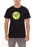 BAD+MAD London Tee T-shirt en coton pour homme avec imprimé sur le devant et col rond BMTR006 Noir