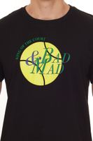 BAD+MAD London Tee T-shirt en coton pour homme avec imprimé sur le devant et col rond BMTR006 Noir