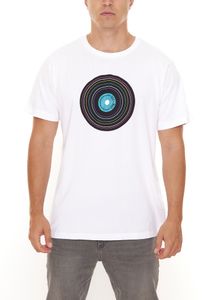 BAD+MAD Antwerp Tee Chemise à manches courtes pour hommes avec grand imprimé sur le devant T-shirt en coton BMTR003 Blanc