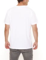 BAD+MAD Tokio Tee T-shirt en coton pour homme avec divers imprimés chemise à col rond BMTR00X en noir ou blanc
