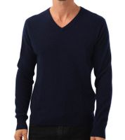 KKS STUDIOS Pull col V pour homme en pur cachemire KK2350 26034 Marine