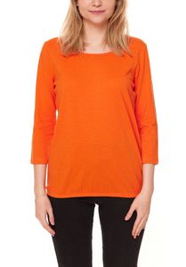BOYSEN S chemise basique femme manches 3/4 avec élastique 87580407 orange