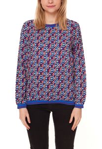 Aniston CASUAL Chemisier pour femme au design rétro, chemisier moulant 12710658 noir/coloré